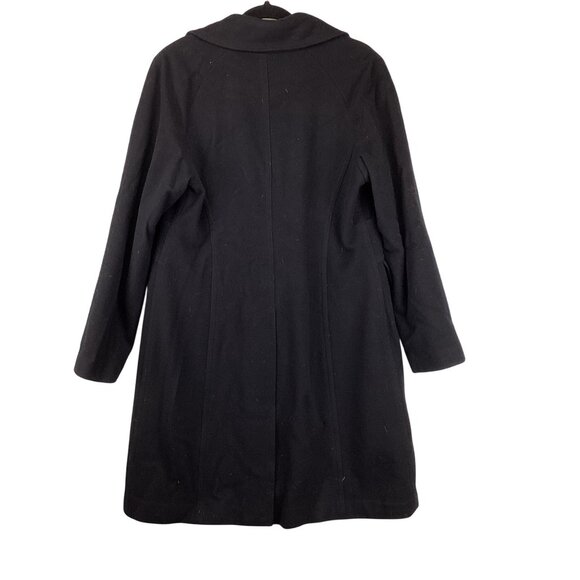 Michael Kors Womens Coat Size 14 Black Wool Blend Peacoat Double-Breasted Button - Picture 4 of 8